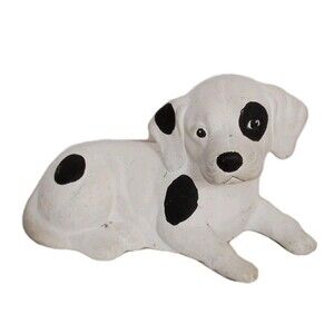 White With Black Spots Porcelain Dog Statue‎ Dalmatian